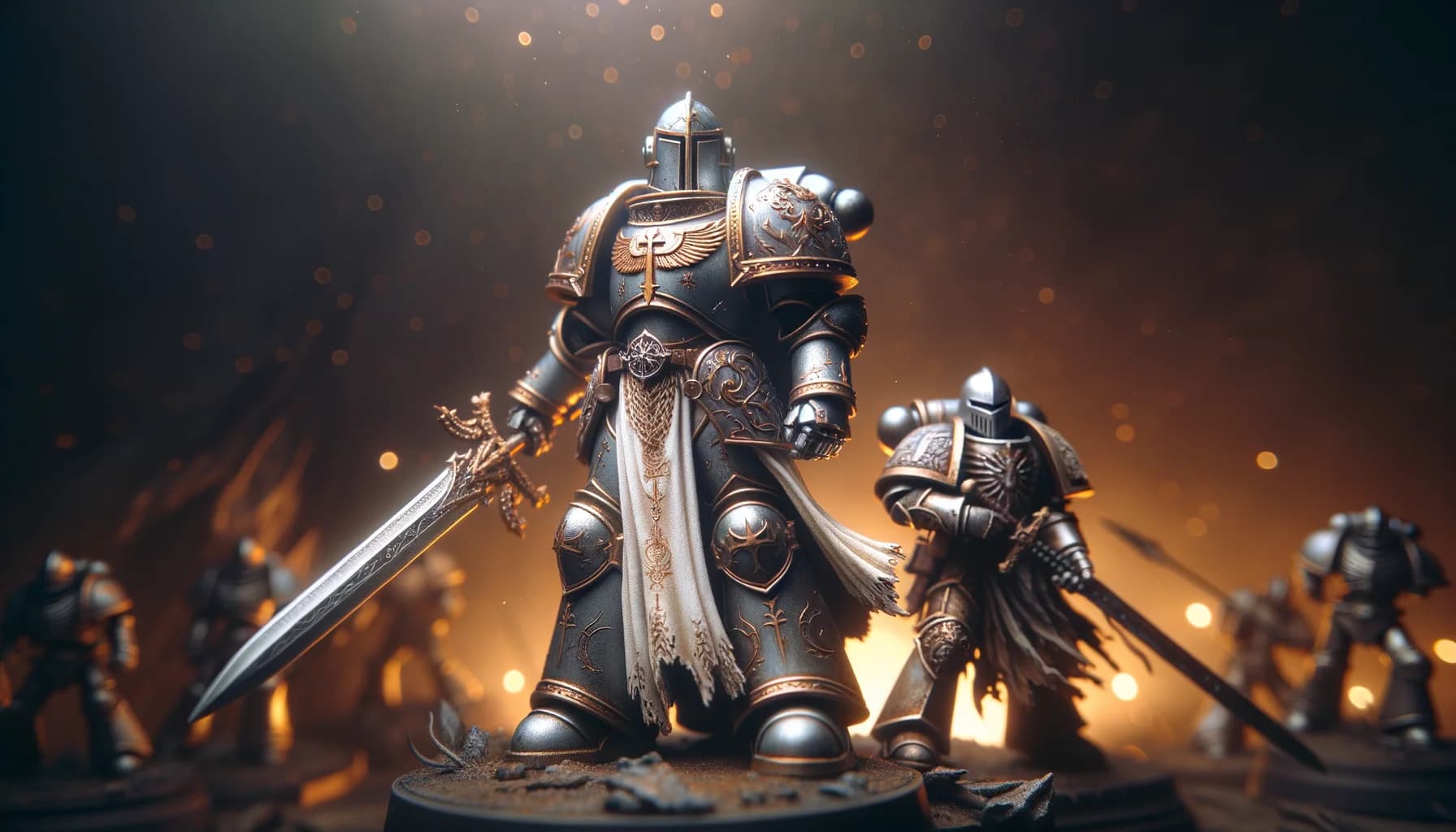 Figurine guerrier DnD personnalisée : paladin & fighter
