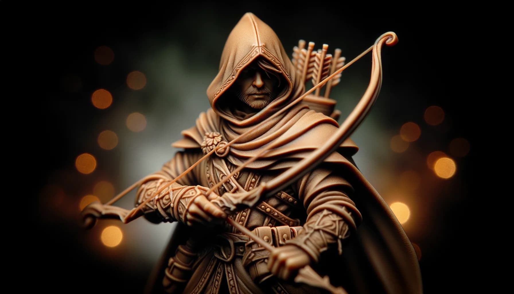 Figurine de rôdeur peinte avec basecoat, wash et dry brush